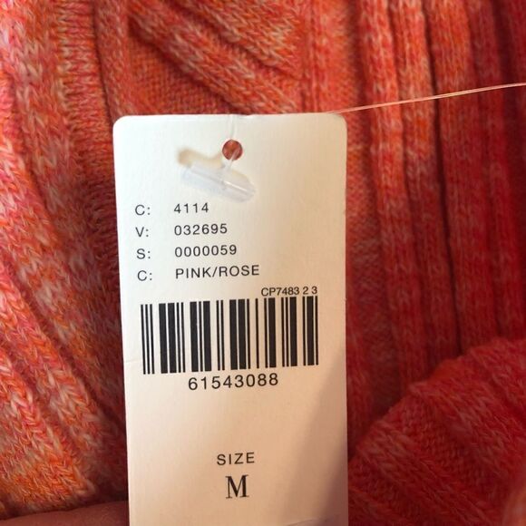 NWT ANTHROPOLOGIE Knit High-Neck Tank in Pink Rose Size Medium - Picture 11 of 13
